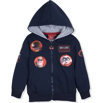 Chlapecká mikina Úžasňákovi chlapecká Tmavě modrá mikina na zip Velikost: 128
