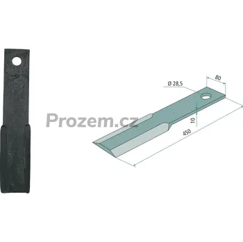 Mulčovací nůž pro Schmidt, 450/10/28,5 mm