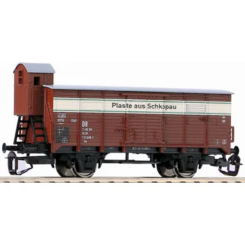 Modelářství PIKO 47762 TT Krytý vůz G02 "Plaste aus Schkopau", DR, Ep.IV PI47762