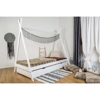 Dětská postel Vyspimese.CZ Dětská postel Indián-jeden šuplík 80x160 cm, bílá