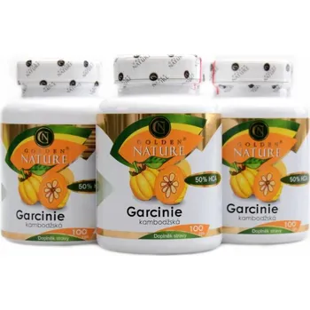 Spalovač tuku Golden Nature Garcinie Kambodžská 50% HCA 300 kapslí
