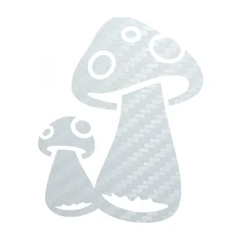 Samolepící dekorace SAMOLEPKA Houby 001 levá (51 - 3D karbon bílý) NA AUTO, NÁLEPKA, FÓLIE, POLEP, TUNING, VLASTNÍ TEXT, TISK, AUTOSAMOLEPKY.cz, POLEPY, OBRÁZEK, LOGO, SAMOLEPKY