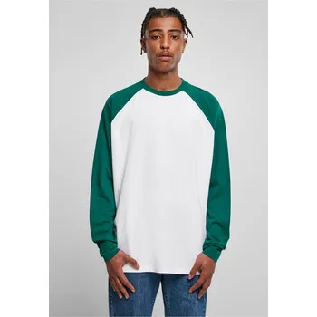 Organic Oversized Raglan Longsleeve - white/green 3XL