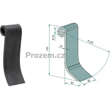Mulčovací nůž pro Seringstadt, 23/80/80 mm