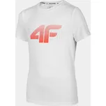 4F HJL22-JTSMF001 WHITE Dětské tričko EU 158/164