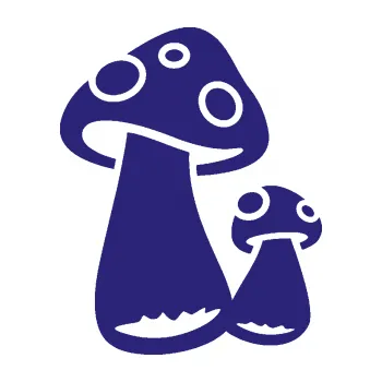 Samolepící dekorace Houby 001 pravá (22 - střední modrá) SAMOLEPKA NA AUTO, NÁLEPKA, FÓLIE, POLEP, TUNING, VLASTNÍ TEXT, TISK, AUTOSAMOLEPKY.cz, POLEPY, OBRÁZEK, LOGO, 3D STICKERS