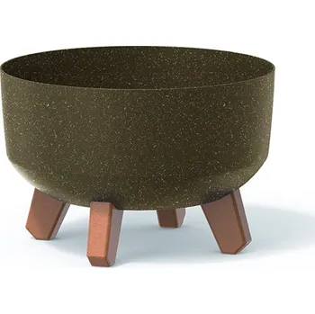 Květináč PROSPERPLAST Květináč GRACIA LOW ECO WOOD 38cm kávový