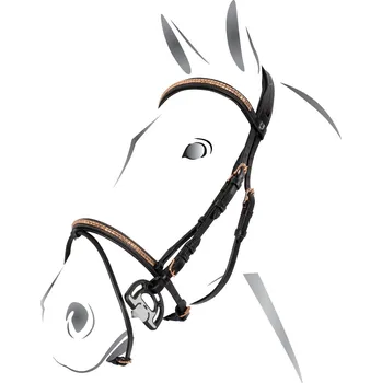 Věšák na sedlo a uzdečku EQUESTRO Uzdečka Rose Gold Clincher Equestro, černá COB