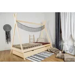 Vyspimese.CZ Dětská postel Indián-jeden šuplík 80x180 cm, lak