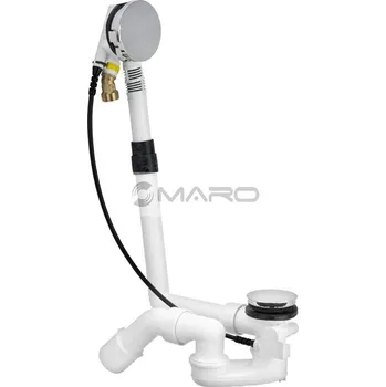 Sifon Viega Sifon vanový automat s napouštěním přepadem Multiplex Trio Visign MT5 6161.50 se zátkou 75 mm s přepadem 560 mm, odpad 40/50 mm, chrom, 727734