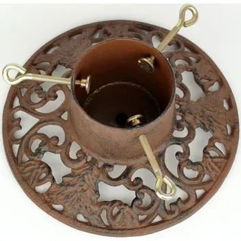 Stojánek na vánoční stromek Stojan na vánoční stromek s rostlinnými ornamenty 29 x 12 cm litinový