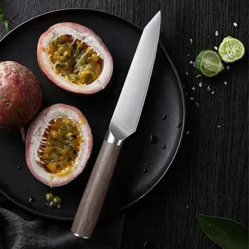 Kuchyňský nůž Swityf - kuchyňské nože Kuchyňský užitkový nůž 12,5 cm 7Cr17MoV, ořechové dřevo UUK-WK