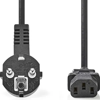 Napájecí kabel NEDIS Napájecí Kabel | Úhlová zástrčka Schuko - IEC-320-C13 | 10 m | Černá barva