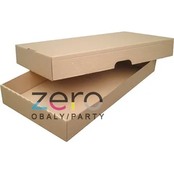 Jednorázové nádobí Krabice kuřatová 450 x 355 x 100 mm 3vrstvá (2dílná) - přírodní