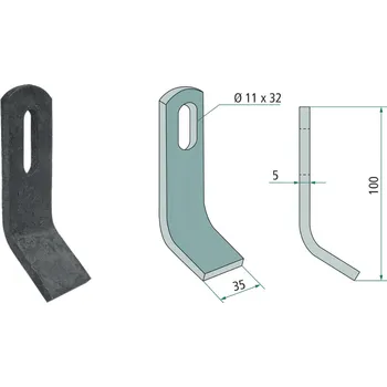 Mulčovací nůž pro Votex, 4503020, 100/5/11x32 mm