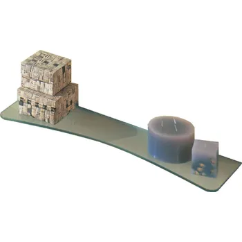 Drátěná police Polička skleněná DOLLE GLASSLINE Konkav 60x16/20 satin