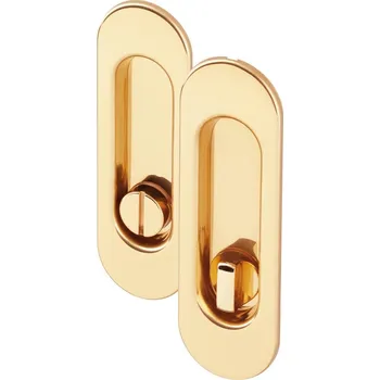 Dveřní kování AC-T Servis ACT MUŠLE pro posuvné dveře WC OVÁL (mosaz)