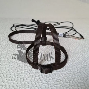 Postroj pro psa Postroj pro papoušky JMK vel. S,M,L jednobarevné - Barva: Hnědá , Velikost: L