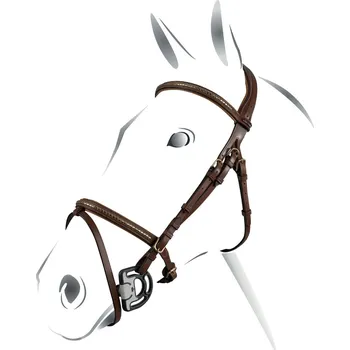 Věšák na sedlo a uzdečku EQUESTRO Uzdečka Clincher Equestro, tmavě hnědá COB