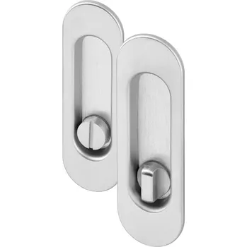 Dveřní kování AC-T Servis ACT MUŠLE pro posuvné dveře WC OVÁL (chrom matný)