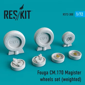 Plastikový model Reskit 1/72 Fouga CM.170 Magister wheels set (weighted)