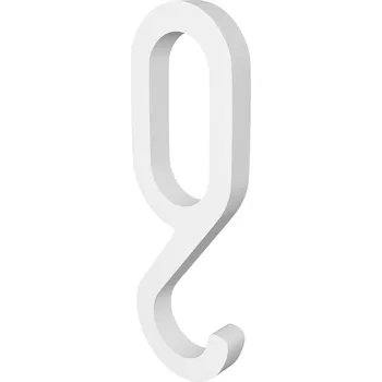 Šatní skříň Walteco Háček na šatní oválnou tyč, bílý, 4 ks