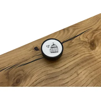 Nábytkové kování In-Design Nábytková knopka Bianco černá, motiv klícka V38