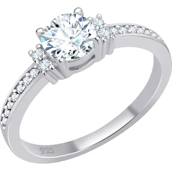 Prsten BRUNOshop.cz Stříbrný prsten SHINY LUXE se zirkony Velikost: 9 (EU: 59 - 61)