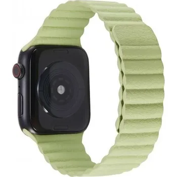 Řemínek na hodinky Kožený magnetický řemínek pro Apple Watch Ultra 49mm / 46mm / 45mm / 44mm / 42mm - zelený