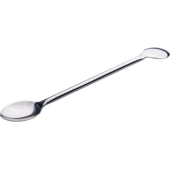 Lžička chemická oboustranná, nerezová, Délka [mm]: 120, Miska 1 [mm]: 17 x 23, Miska 2 [mm]: 22 x 30