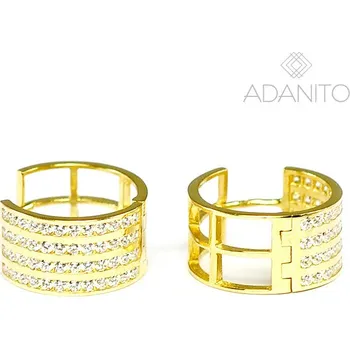 Náušnice Zlaté náušnice kroužky se zirkony