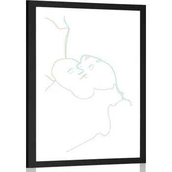 Plakát Dovido Plakát s paspartou barevné linie lidí