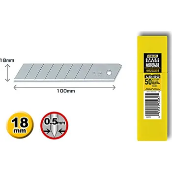 Pracovní nůž Náhradní čepele OLFA LB-50, břit odlamovací do nože 18mm, řezák