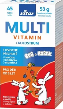 Vitar Kids Bob a Bobek Multivitamin + Kolostrum 45 tbl.
