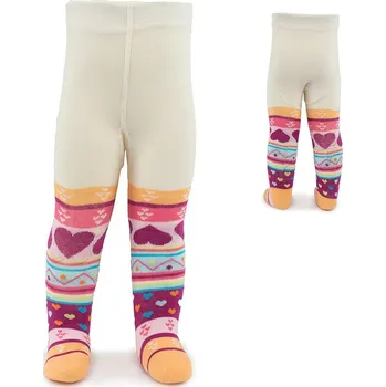 Smetanové dívčí punčocháče Mikael - velikost - 56/62