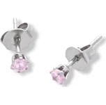 Náušnice tečka na puzetu růžové