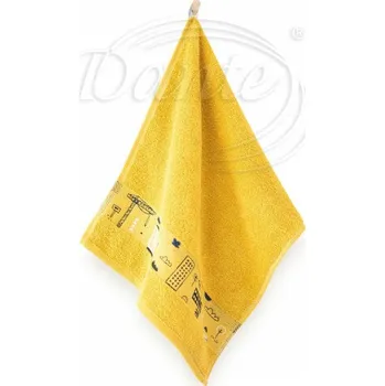 Dekorativní polštářek Dante Ručníček MĚSTO žlutý - 50 x 70 cm