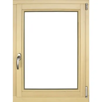 Okno Dřevěné okno lakované borovice 75 x 100 cm pravé trojsklo