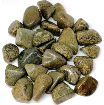 Přírodní kámen Jaspis zelený, tromlovaný