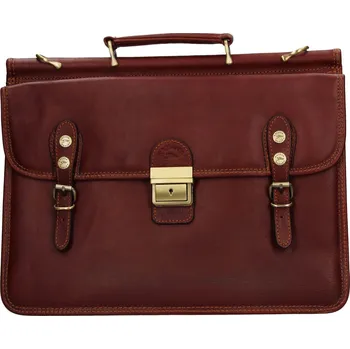 Pánská aktovka Pánská kožená aktovka Katana Leonide - koňak