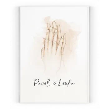 Plakát Plakát / Obraz Jména Pololesklý saténový papír A4 - 21 x 29,7 cm