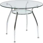 Kulatý jídelní stůl FINEZJA A sklo 90x90x77