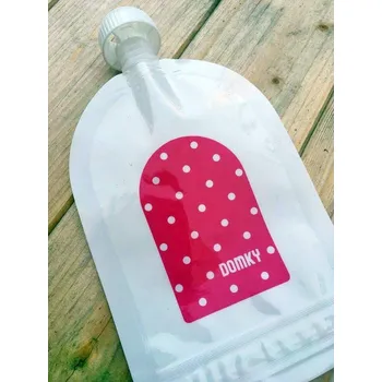 Domky Plnitelná kapsička 140 ml Růžový puntík