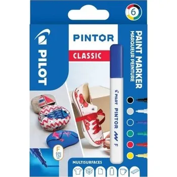 Popisovač dekorační Pilot Pintor 4074 Classic, F, 6 ks