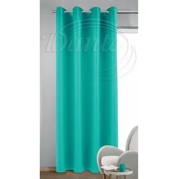 Dekorativní polštářek Dante Kroužkovaný závěs Dimout Uni 679 tyrkysový - 245 x 140 cm