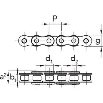 Řetěz na kolo 05B-1 8 x 3,0 Válečkový řetěz