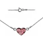 Stříbrný náramek se srdcem Crystals from Swarovski Antique Pink