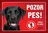 JUKO petfood Pozor pes! Zákaz vstupu!, labrador černý