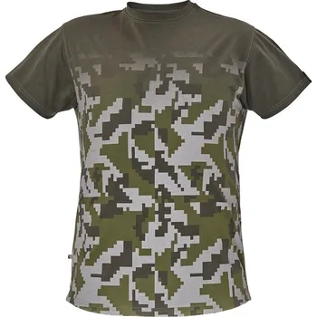 Cerva Tričko pánské s krátkým rukávem NEURUM Camouflage Olivová - L