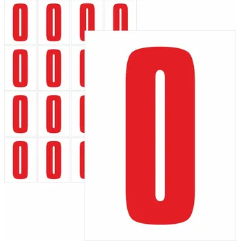 Speciální papír Písmena samolepící červená O samolepící vinylová fólie velikost znaku 95 mm